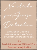 ZAKLJUČEK LIKOVNOLITERARNEGA NATEČAJA Z OTVORITVIJO RAZSTAVE DEL, na obisku pri Juriju Dalmatinu