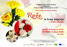 Rože iz krep papirja s SONJO LEVIČAR