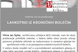 Lahkotno iz kroničnih bolečin, predavanje