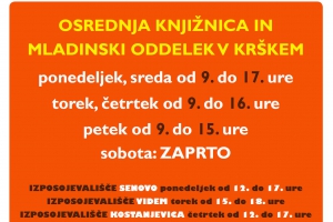 ODPIRALNI ČAS KNJIŽNICE 2021