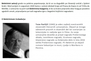 Tone Partjič, Beletrinini trubadurji