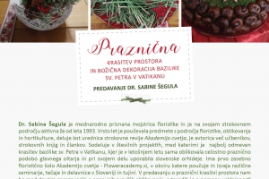 Praznična krasitev, predavanje dr. Sabine Šegula