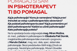 Pogovor s psihoterapevtom dr. Miranom Možino