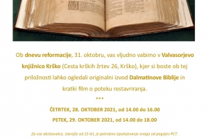 Ogled Dalmatinove Biblije ob dnevu reformacije