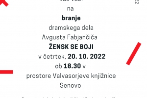 Branje dramskega dela Avgusta Fabjančiča