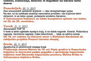 Moja knjižnica praznuje - dan slovenskih splošnih knjižnic 2017