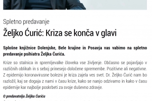 Željko Čurić - spletno predavanje